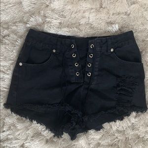 Lace up shorts